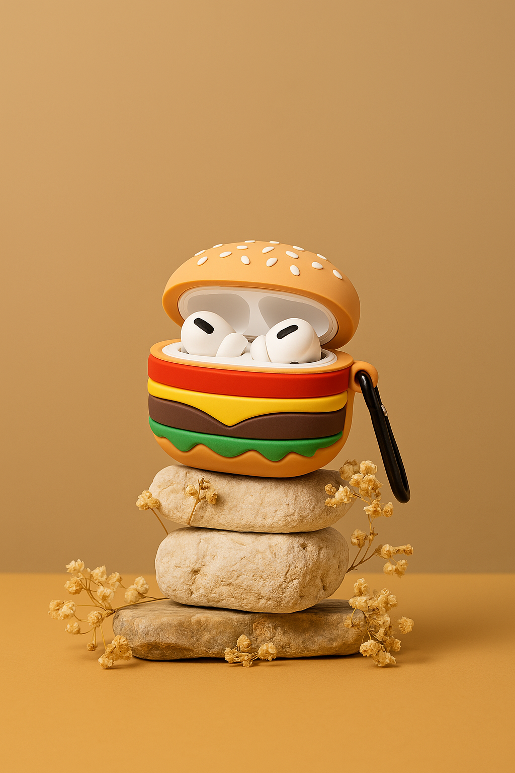 Kawaii Hamburger AirPods Case - Fun & Protective! π
